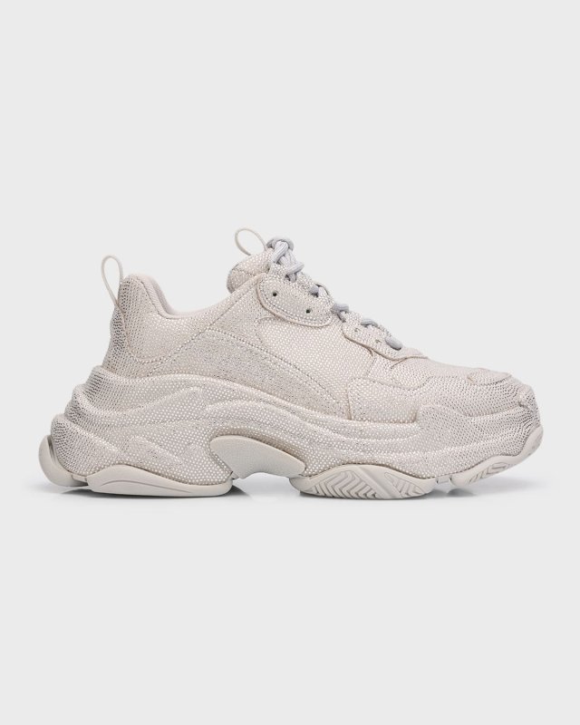 Triple S Sneakers with Rhinestones